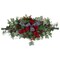 Northlight 36" Dual Plaid Bows and Red Berries Artificial Christmas Swag - Unlit